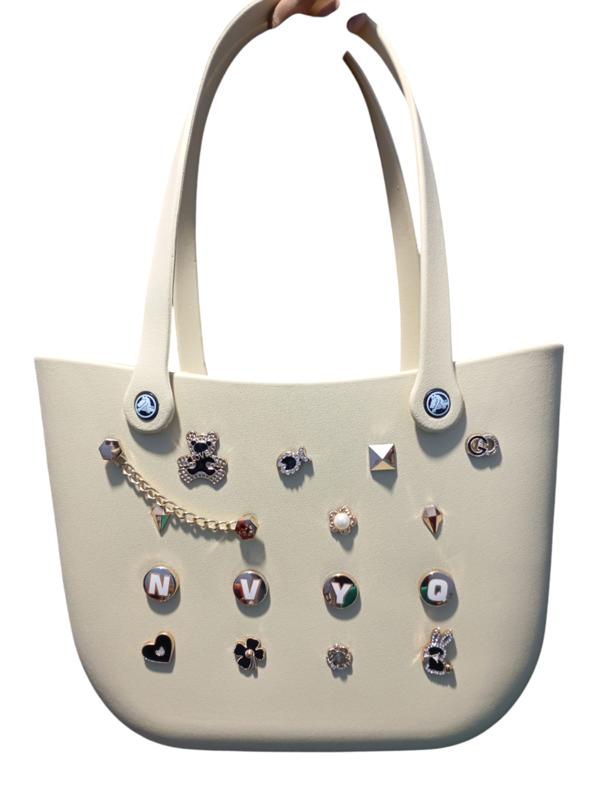 TAS CROCS-TAS CROCS BEIGE-berkah, sehat, bahagia selalu. Senyum aja dulu